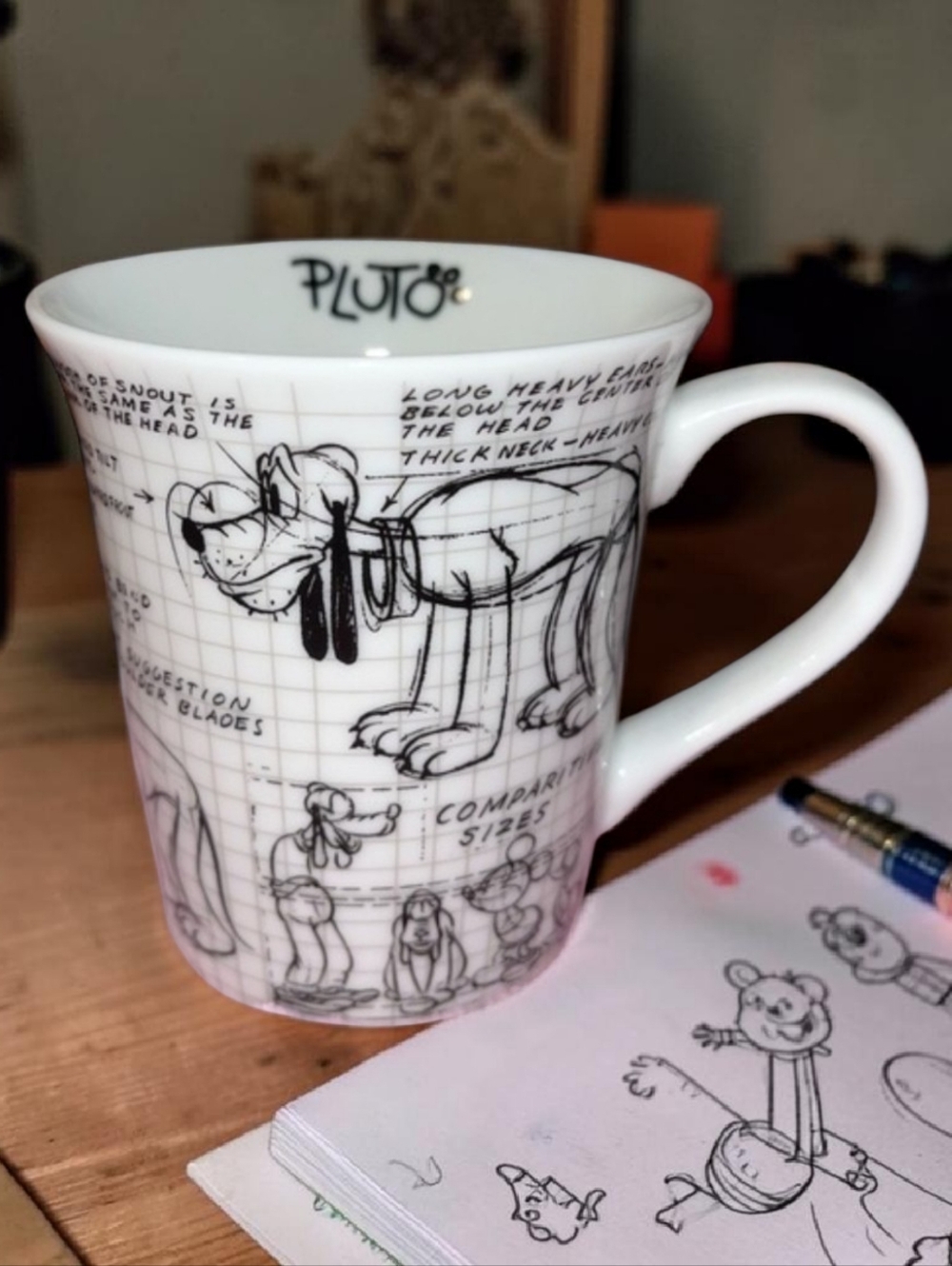 Rare and in Mint Condition Disney Pluto Mug - Sketchbook Collection